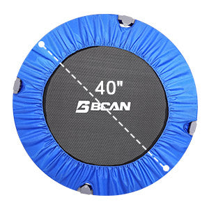 40-Blue Foldable Mini Trampoline with Adjustable Foam Handle