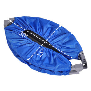 40-Blue Foldable Mini Trampoline with Adjustable Foam Handle