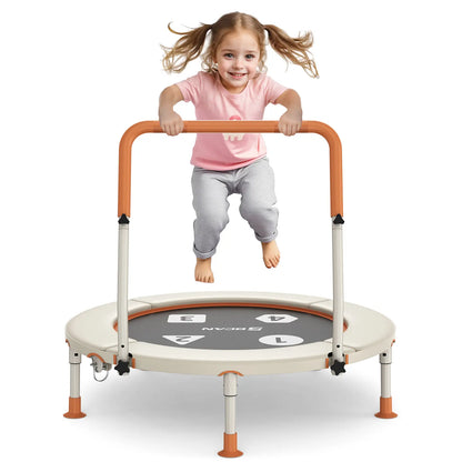 Toddler Trampoline | Adjustable Handle- 36IN-Beige