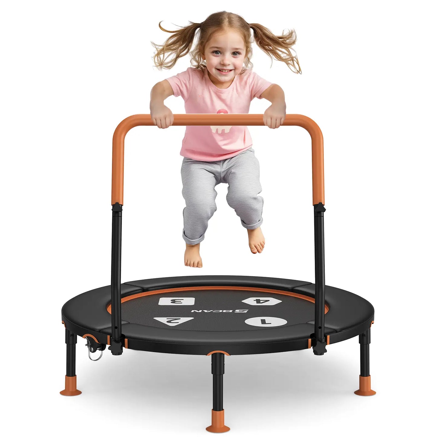 Toddler Trampoline | Adjustable Handle- 36IN-BLACK