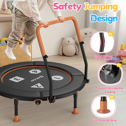 Toddler Trampoline | Adjustable Handle- 36IN-BLACK