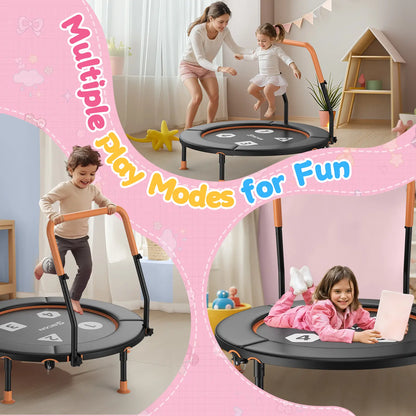 Toddler Trampoline | Adjustable Handle- 36IN-BLACK