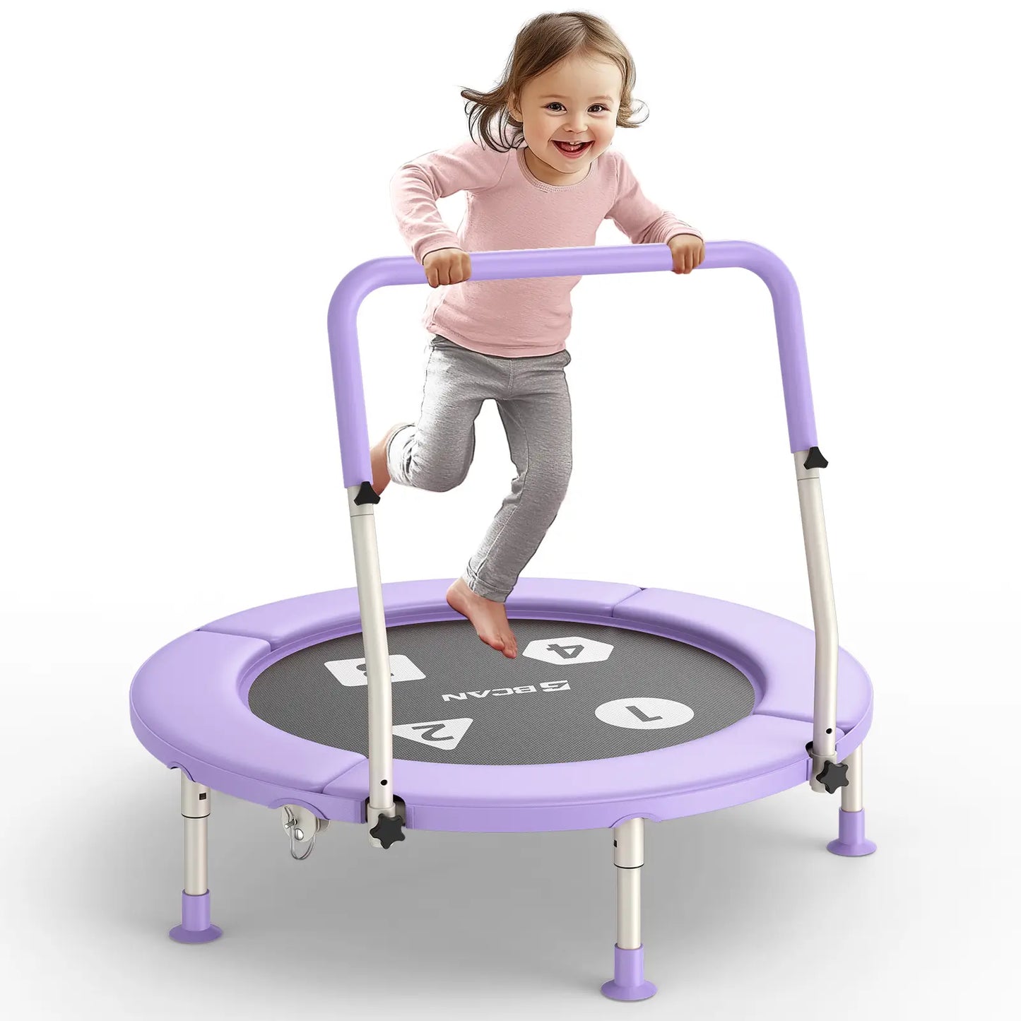 Toddler Trampoline | Adjustable Handle- 36IN-PURPLE