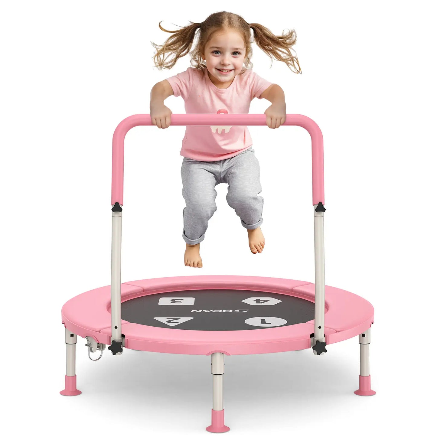 Toddler Trampoline | Adjustable Handle- 36IN-PINK