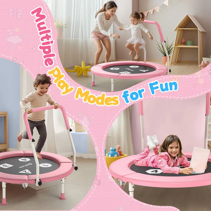 Toddler Trampoline | Adjustable Handle- 36IN-PINK