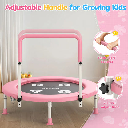 Toddler Trampoline | Adjustable Handle- 36IN-PINK